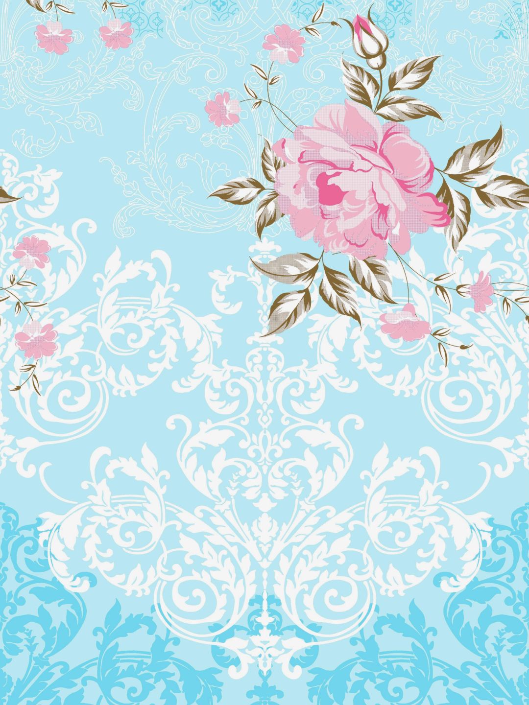 Dreamscape 100% Cotton Floral Bedsheet Set | 140 TC | Blue