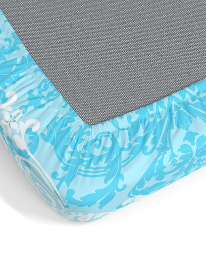 Dreamscape 100% Cotton Floral Bedsheet Set | 140 TC | Blue