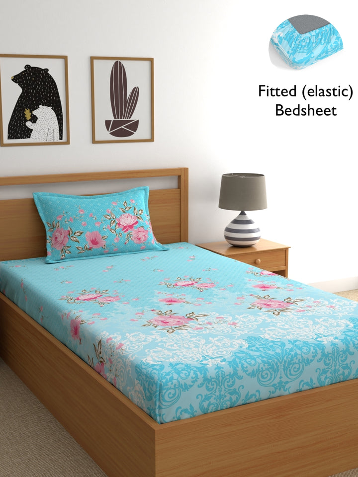 Dreamscape 100% Cotton Floral Bedsheet Set