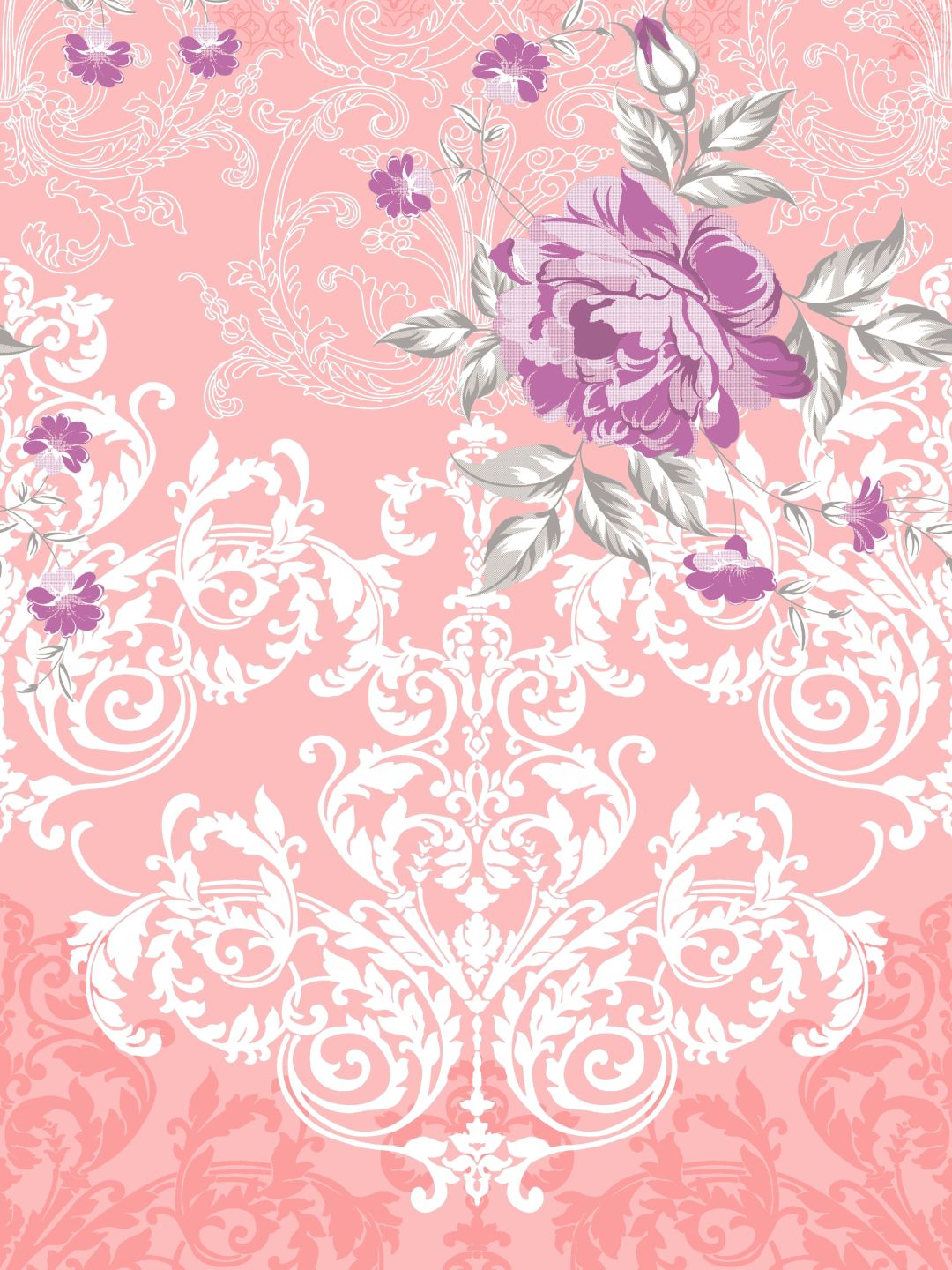 Dreamscape 100% Cotton Floral Bedsheet Set | 140 TC | Pink