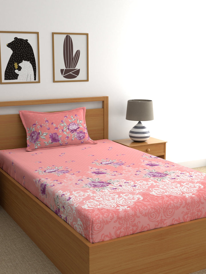 Dreamscape 100% Cotton Floral Bedsheet Set