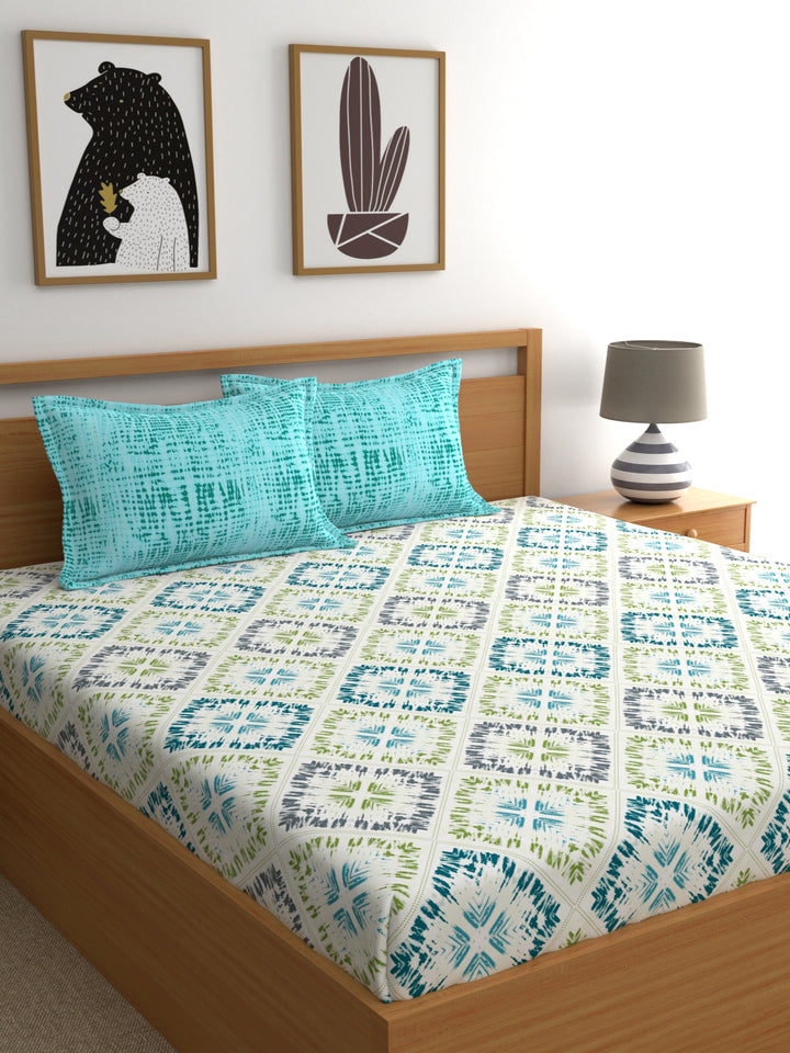 Dreamscape 100% Cotton Abstract Bedsheet Set