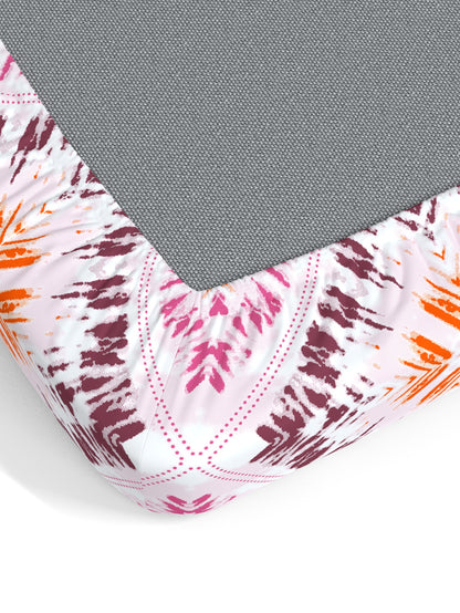 Dreamscape 100% Cotton Bedsheet | 140 TC | Light Pink