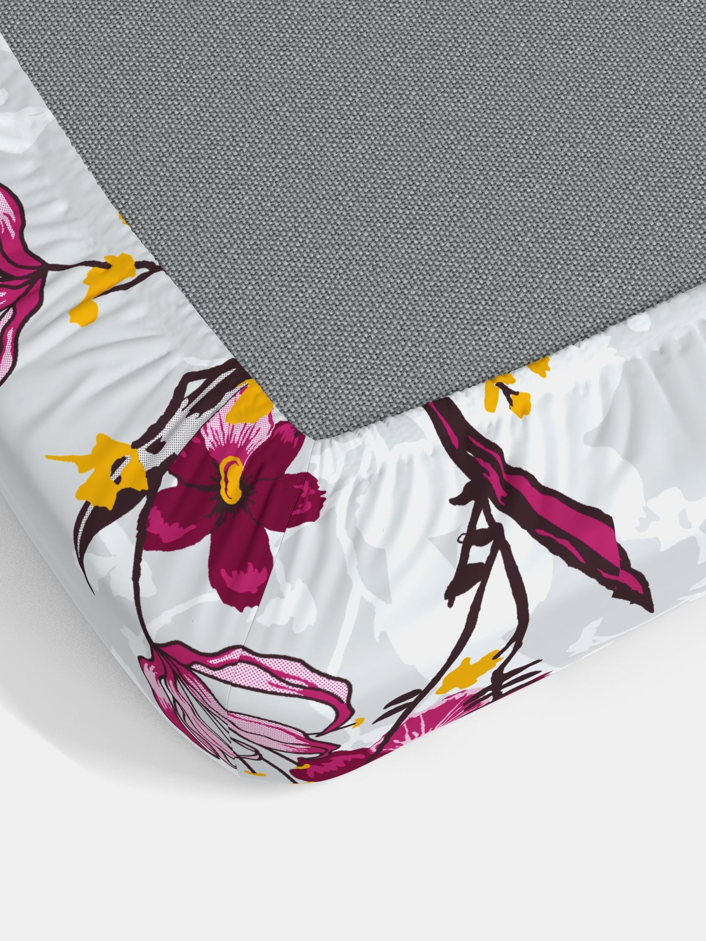 Dreamscape 100% Cotton 140 TC Floral Bedsheet Set - Colour: Dark Pink
