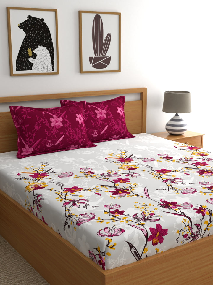 Dreamscape 100% Cotton Floral Bedsheet Set