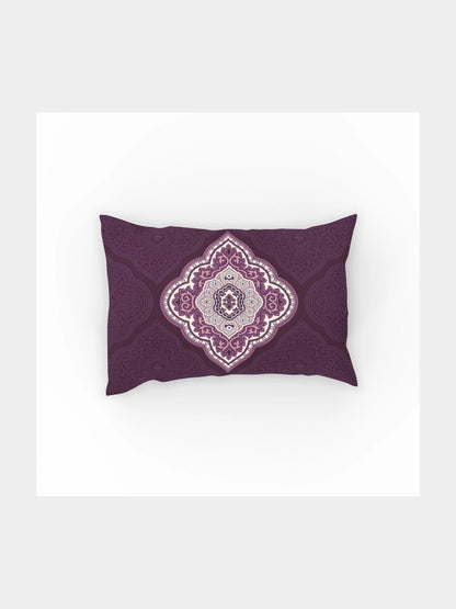 Dreamscape 100% Cotton 140 TC Floral Pillow Pair - Colour: Purple