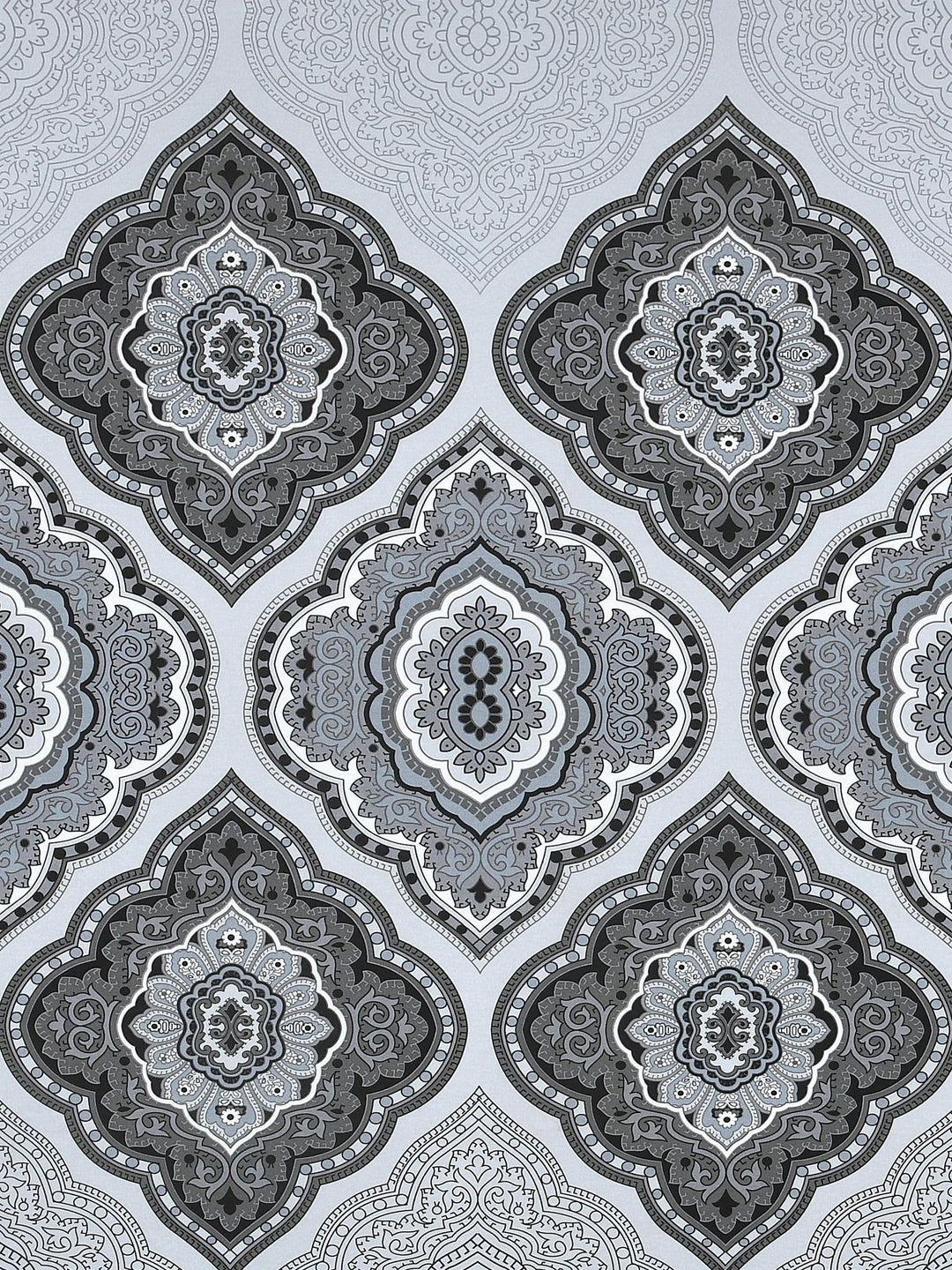 Dreamscape 100% Cotton Ethnic Bedsheet Set | 140 TC | Grey