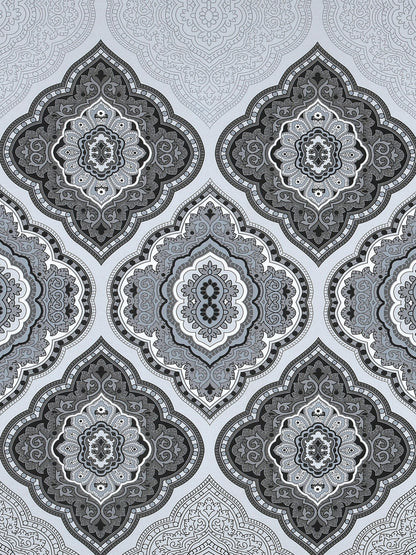 Dreamscape 100% Cotton Ethnic Bedsheet Set | 140 TC | Grey