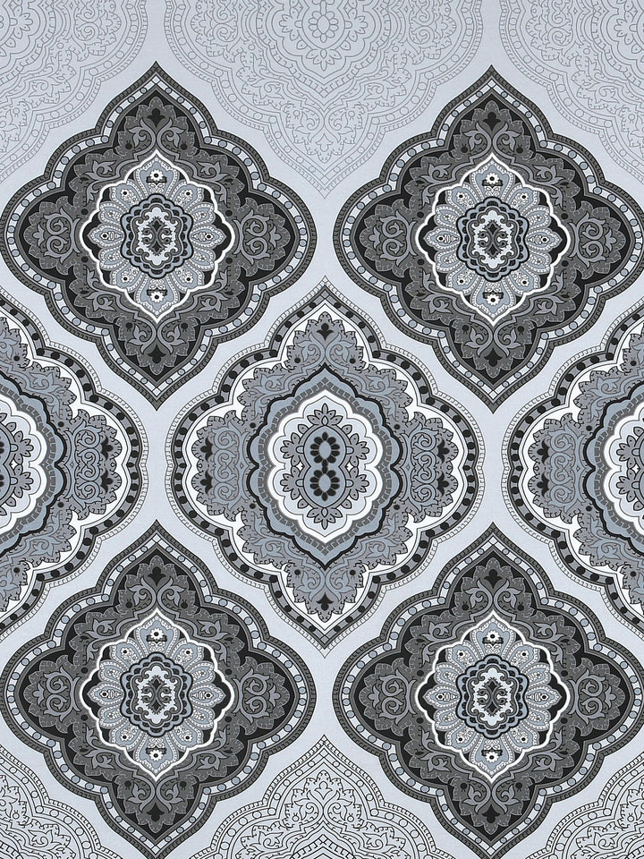 Dreamscape 100% Cotton Ethnic Bedsheet Set | 140 TC | Grey