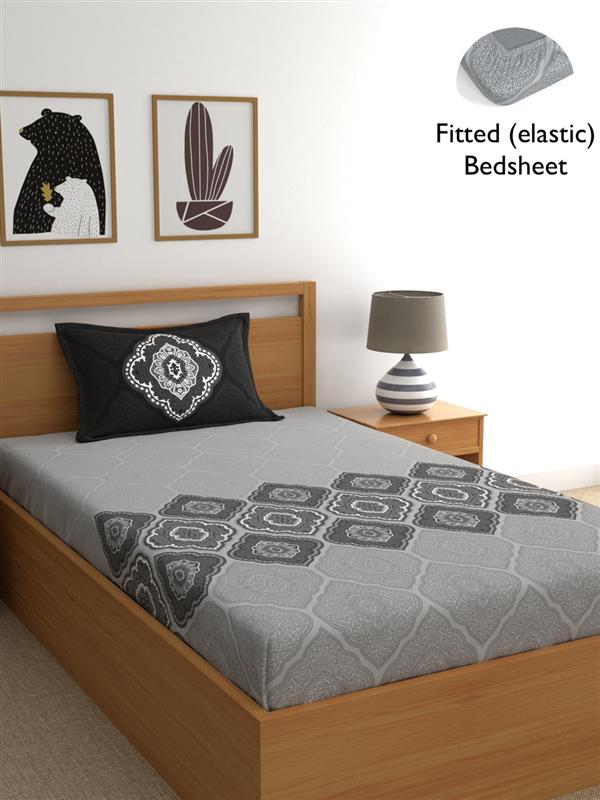 Dreamscape 100% Cotton Ethnic Bedsheet Set