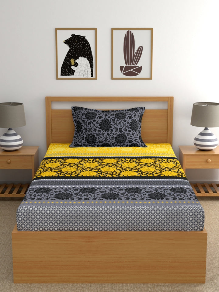 Dreamscape 100% Cotton Floral Bedsheet Set