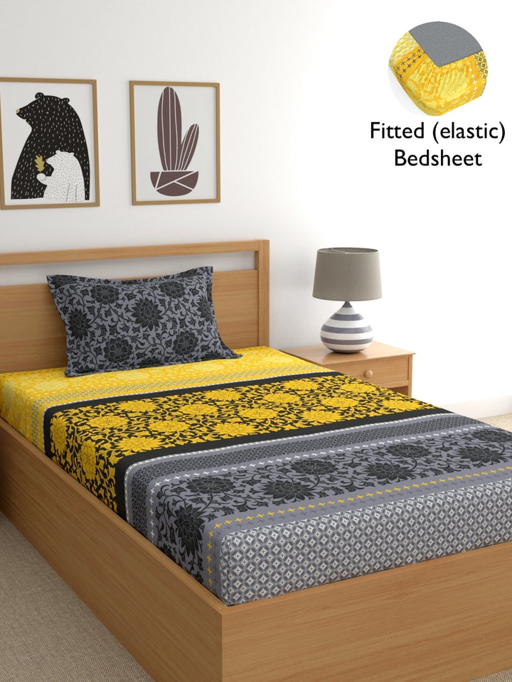 Dreamscape 100% Cotton Floral Bedsheet Set