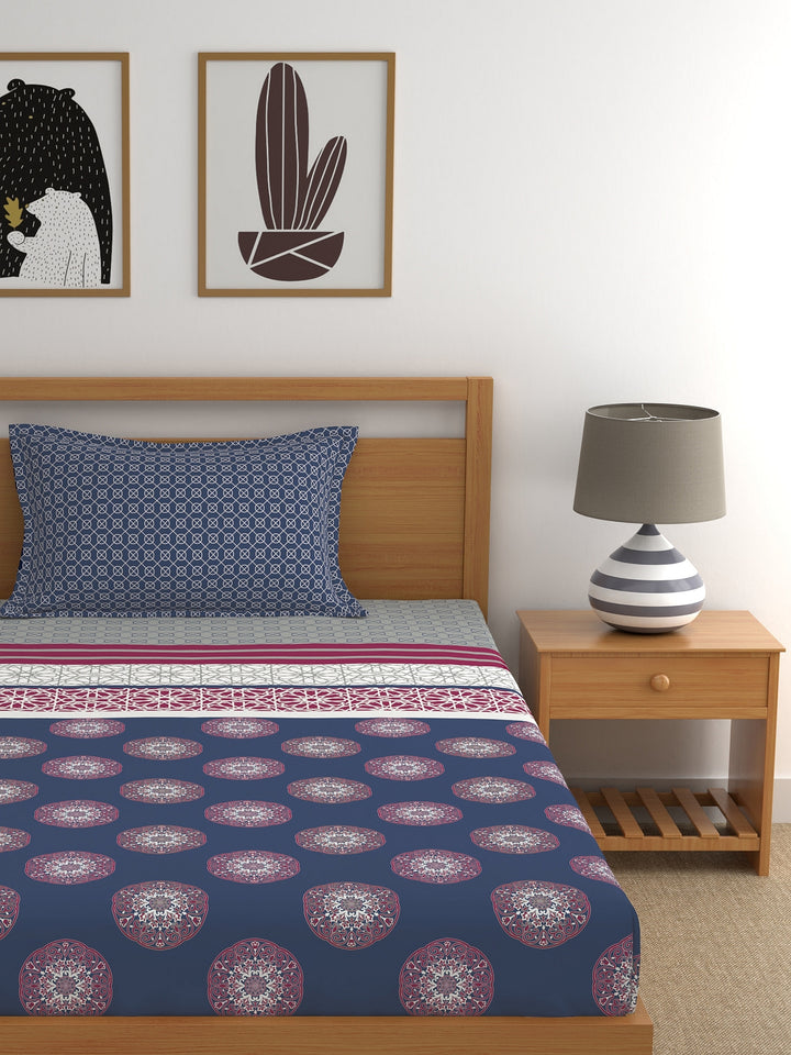 Dreamscape 100% Cotton Ethnic Bedsheet Set