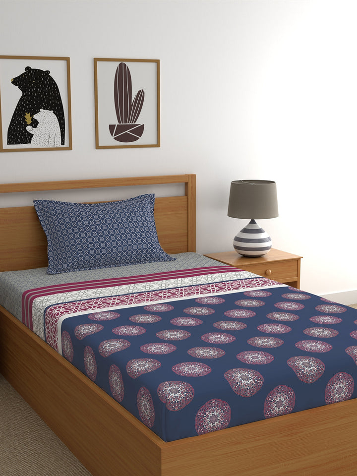 Dreamscape 100% Cotton Ethnic Bedsheet Set