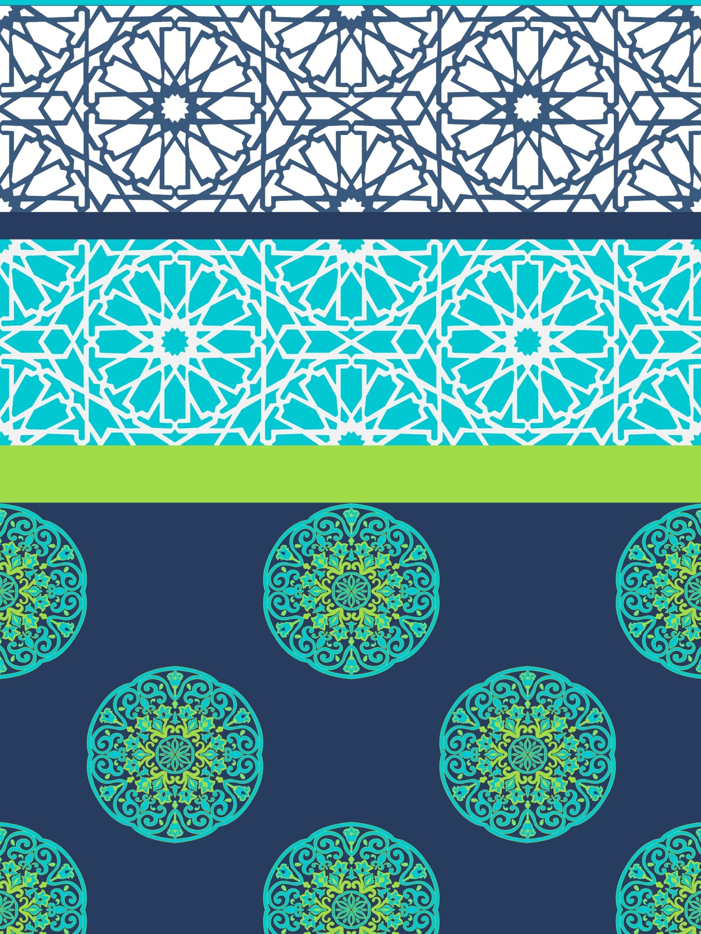 Dreamscape 100% Cotton Ethnic Bedsheet Set | 140 TC | Teal Blue