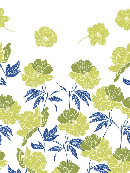 Dreamscape 100% Cotton 140 TC Floral Bedsheet Set - Colour: Blue