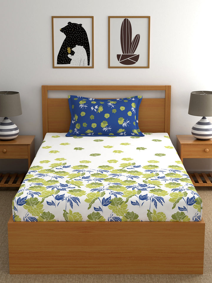 Dreamscape 100% Cotton Floral Bedsheet Set