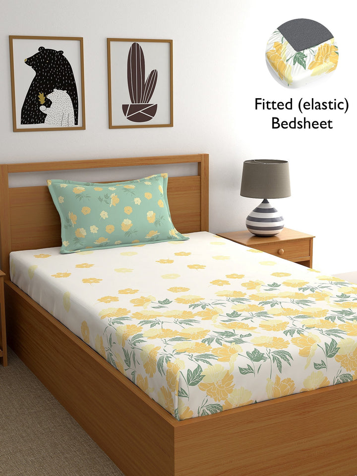 Dreamscape 100% Cotton Floral Bedsheet Set