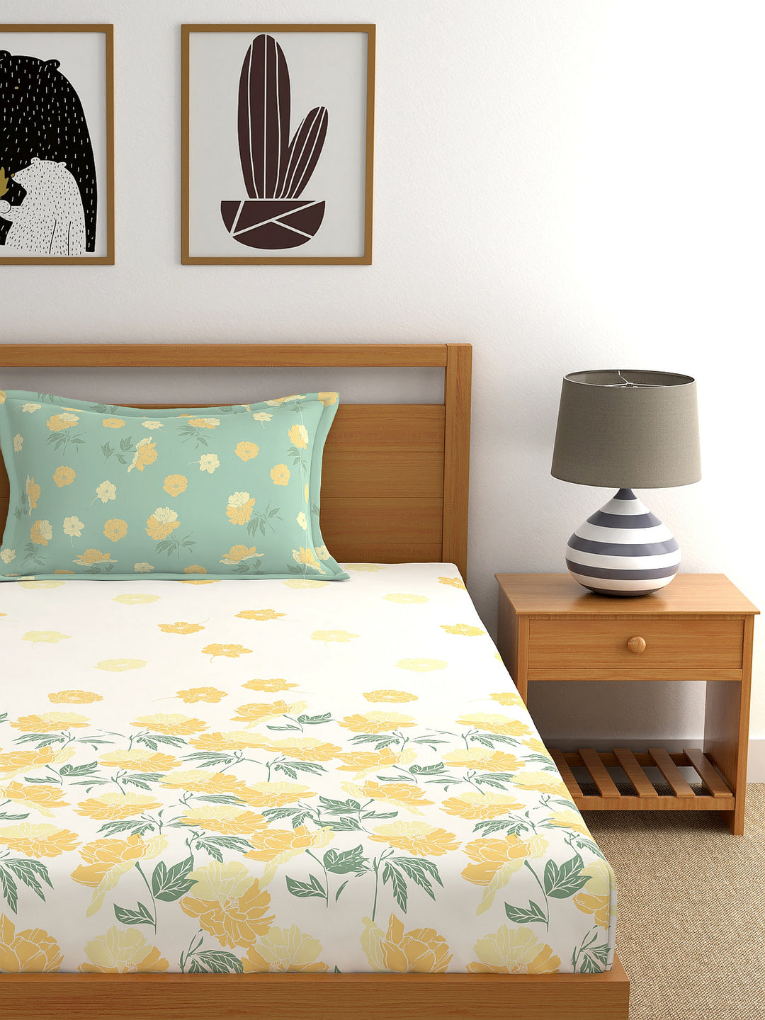 Dreamscape 100% Cotton Floral Bedsheet Set