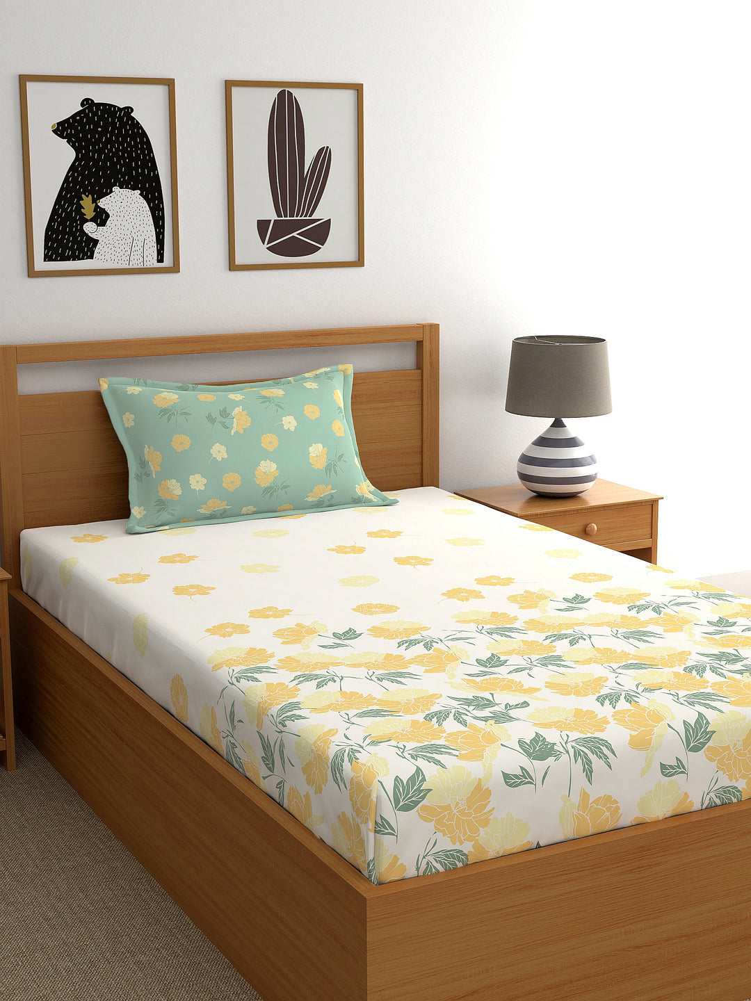 Dreamscape 100% Cotton Floral Bedsheet Set
