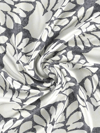 Dreamscape 100% Cotton 140 TC Floral Bedsheet Set - Colour: Grey