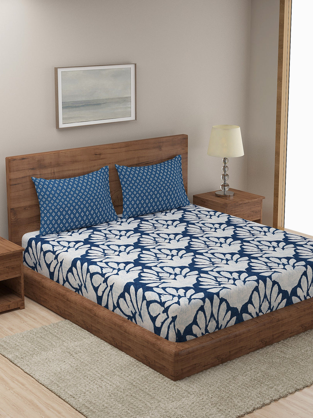 Dreamscape 100% Cotton Floral Bedsheet Set