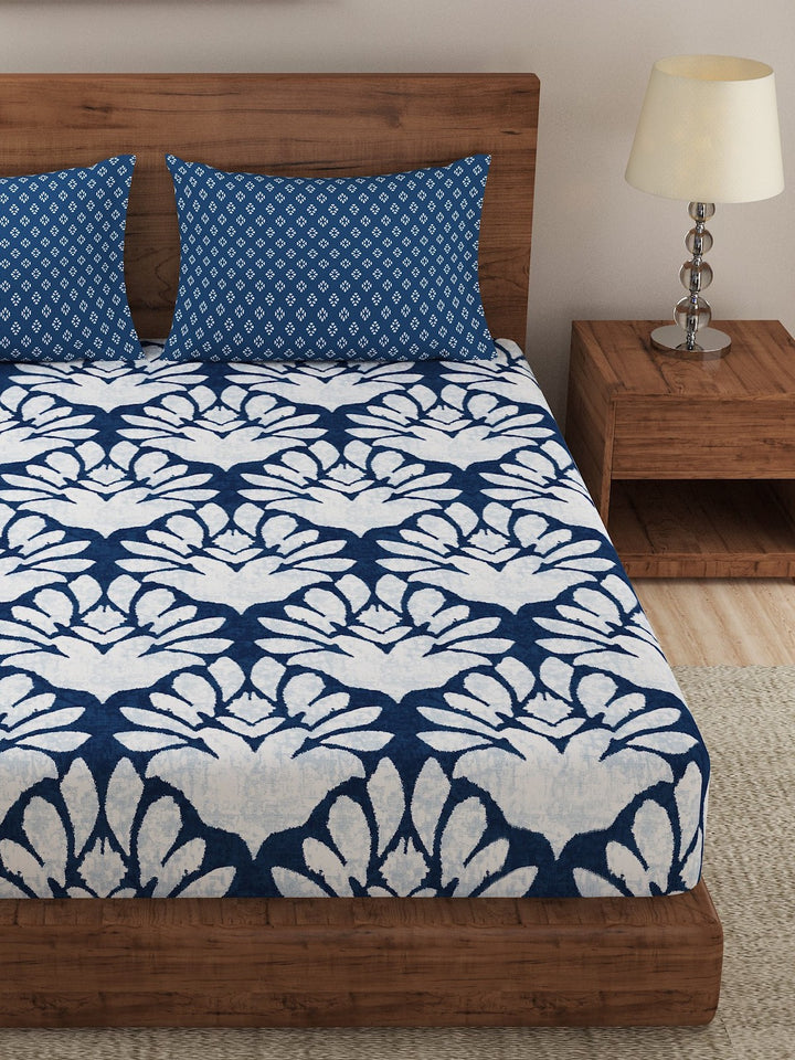 Dreamscape 100% Cotton Floral Bedsheet Set