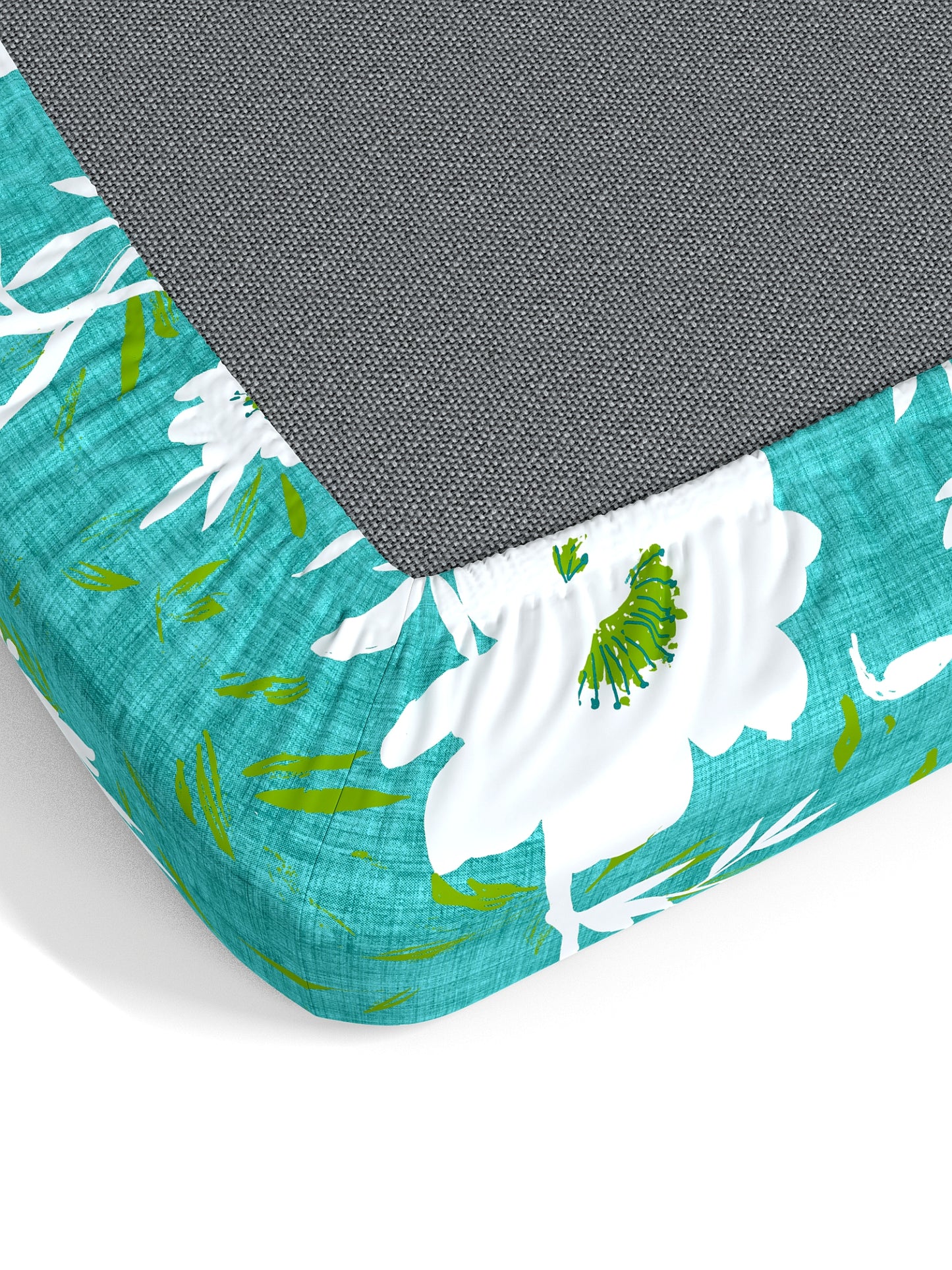 Dreamscape 100% Cotton Floral Bedsheet Set | 140 TC | Teal Green