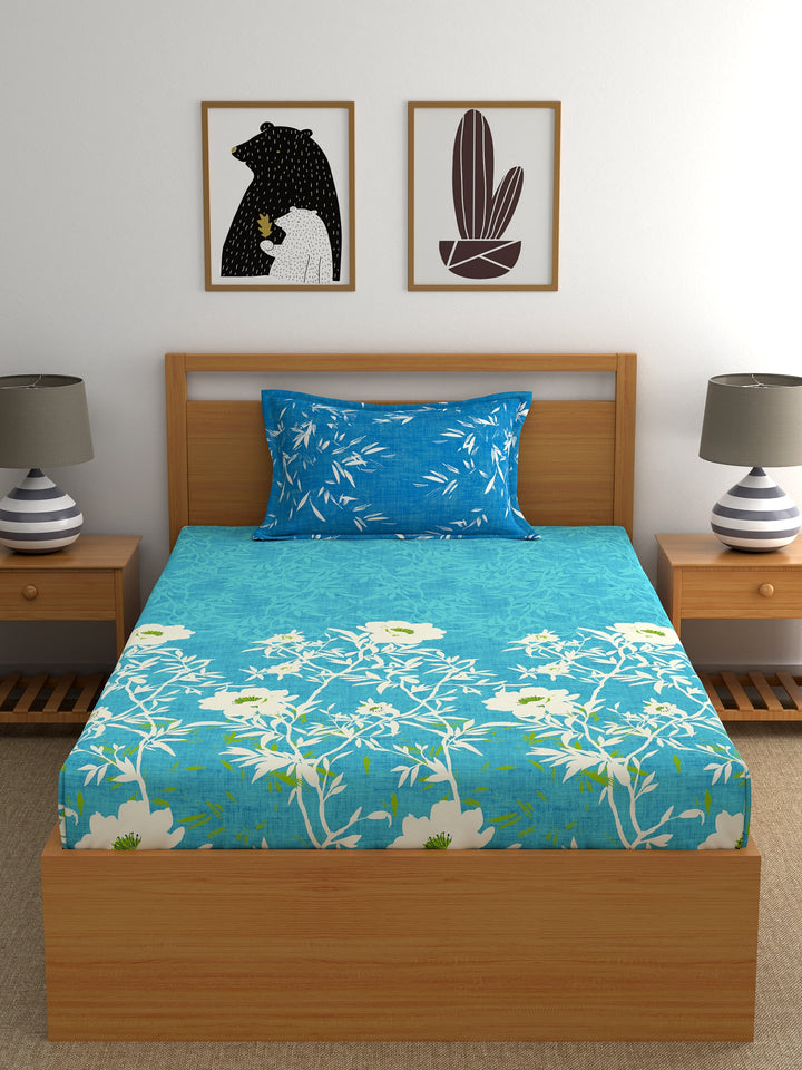 Dreamscape 100% Cotton Floral Bedsheet Set