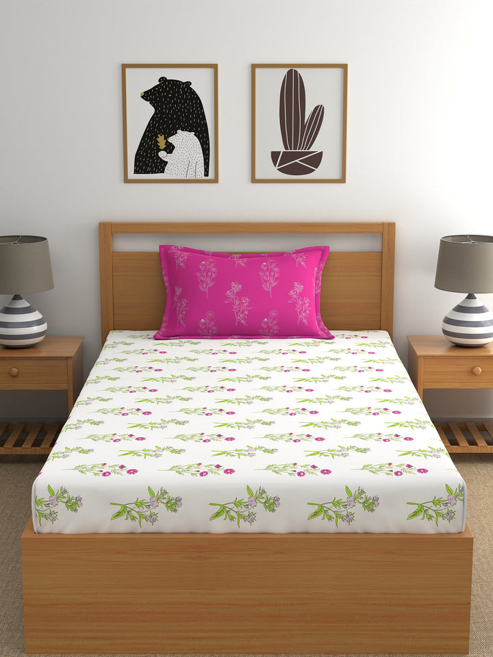 Dreamscape 100% Cotton Floral Bedsheet Set