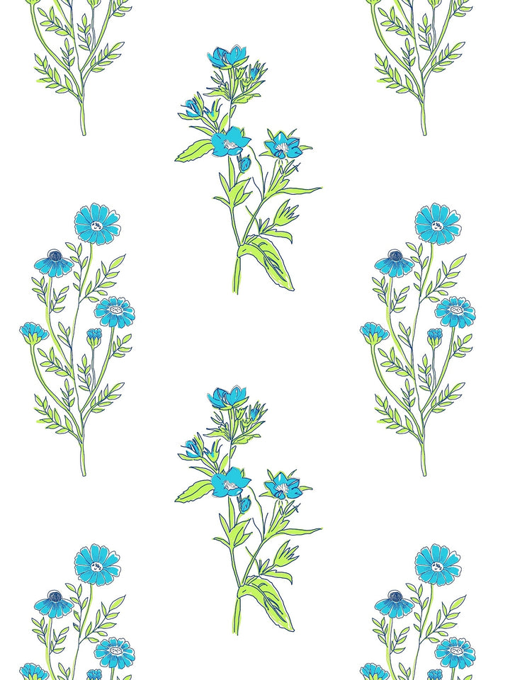 Dreamscape 100% Cotton Floral Bedsheet Set | 140 TC | Teal Blue