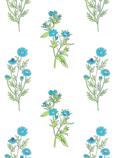 Dreamscape 100% Cotton Floral Bedsheet Set | 140 TC | Teal Blue