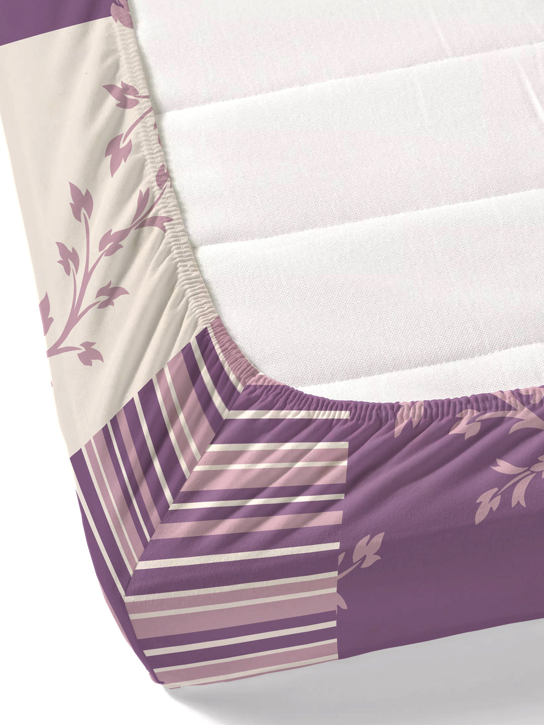 Dreamscape 100% Cotton Floral Bedsheet Set with Pillow Covers