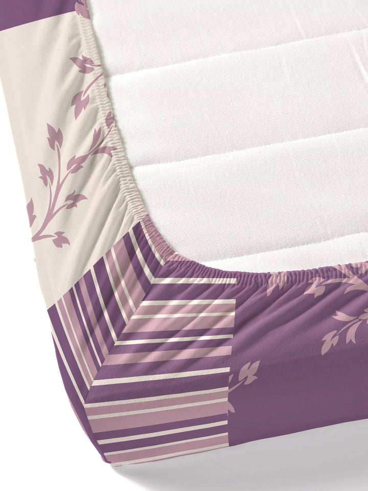 Dreamscape 100% Cotton Floral Bedsheet Set with Pillow Covers