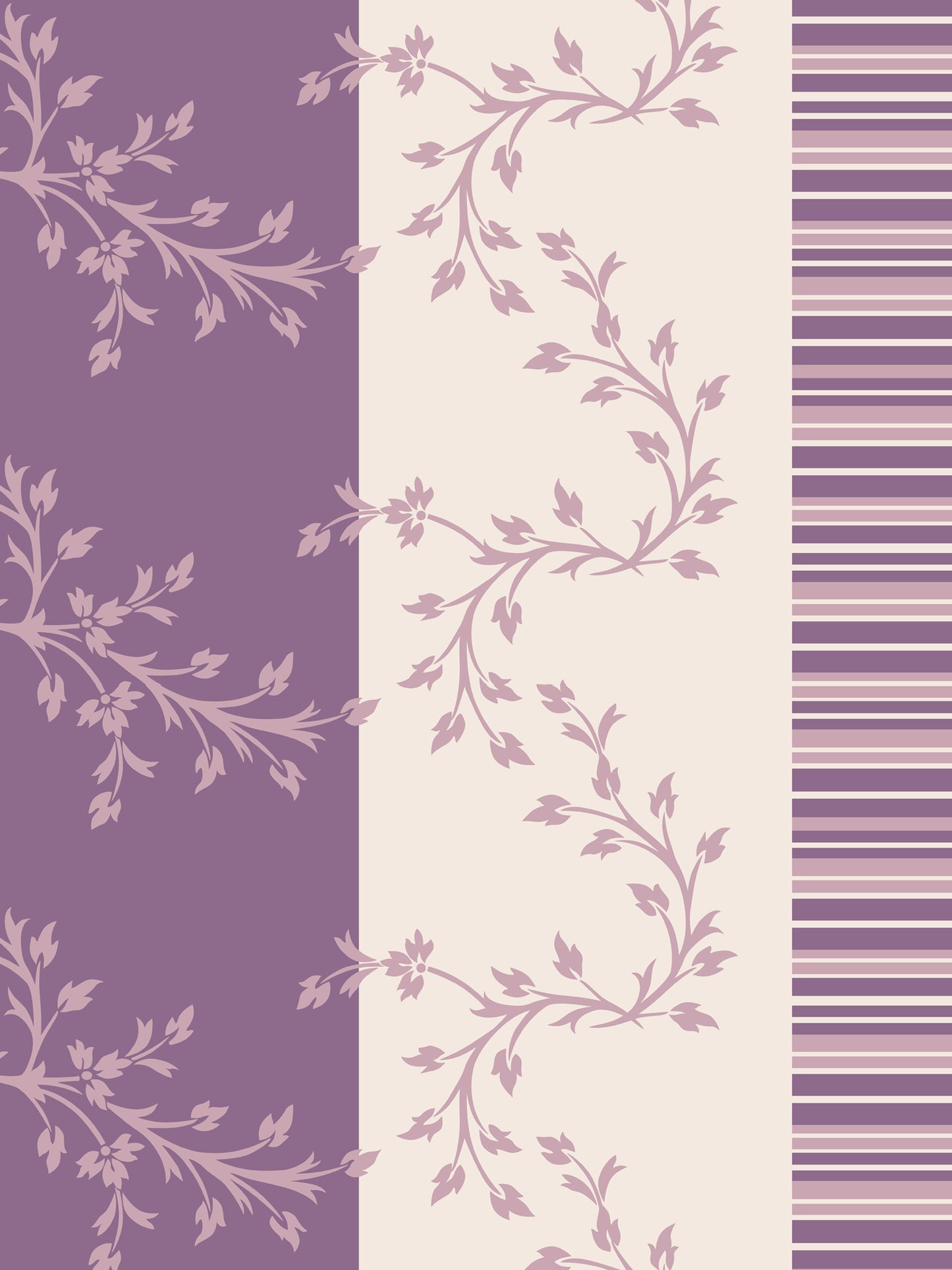 Dreamscape 100% Cotton 140 TC Floral Bedsheet Set - Colour: Purple