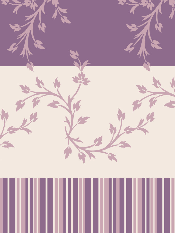 Dreamscape 100% Cotton Floral Bedsheet Set with Pillow Covers | 140TC | Purple | 140 TC |