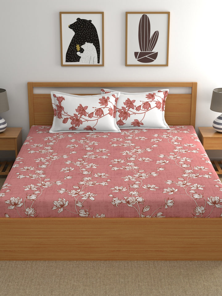 Dreamscape 100% Cotton Floral Bedsheet Set