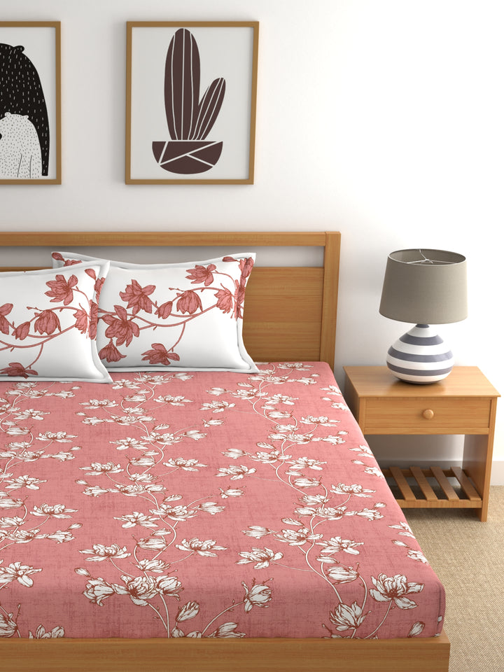 Dreamscape 100% Cotton Floral Bedsheet Set