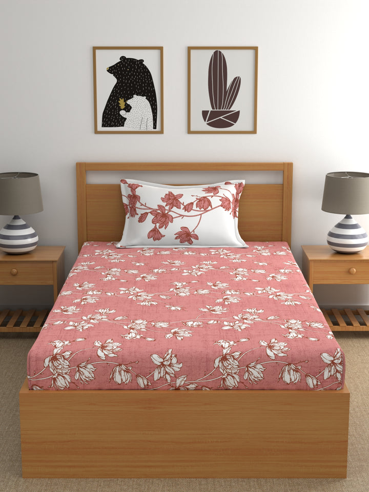 Dreamscape 100% Cotton Floral Bedsheet Set