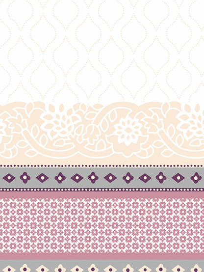 Dreamscape 100% Cotton 140 TC Ethnic Bedsheet Set - Colour: Purple