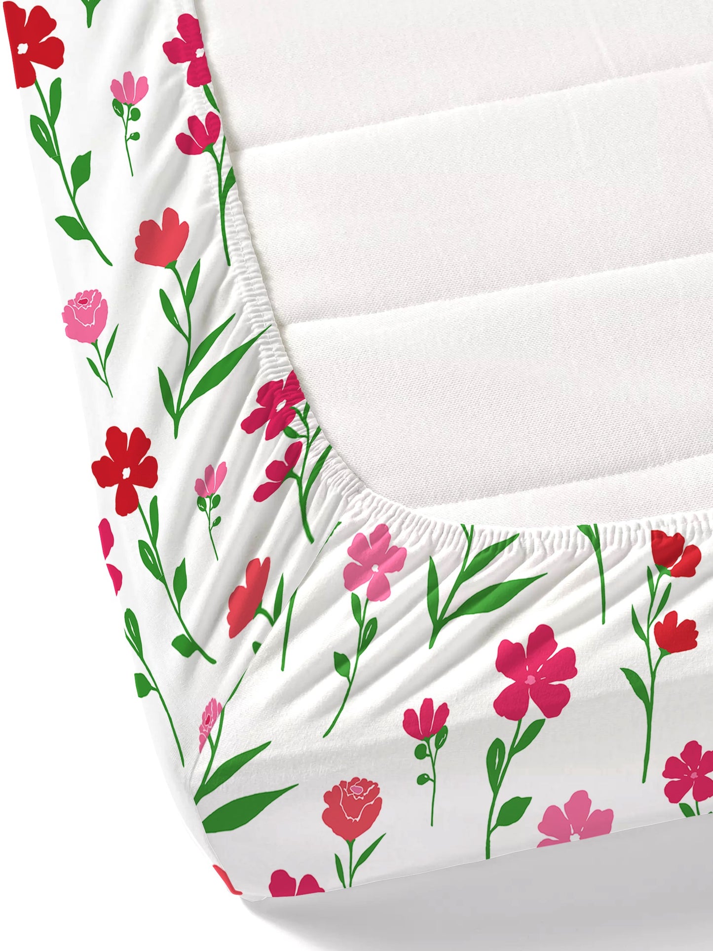 Dreamscape 100% Cotton Floral Bedsheet Set, Premium | 140 TC | Pink