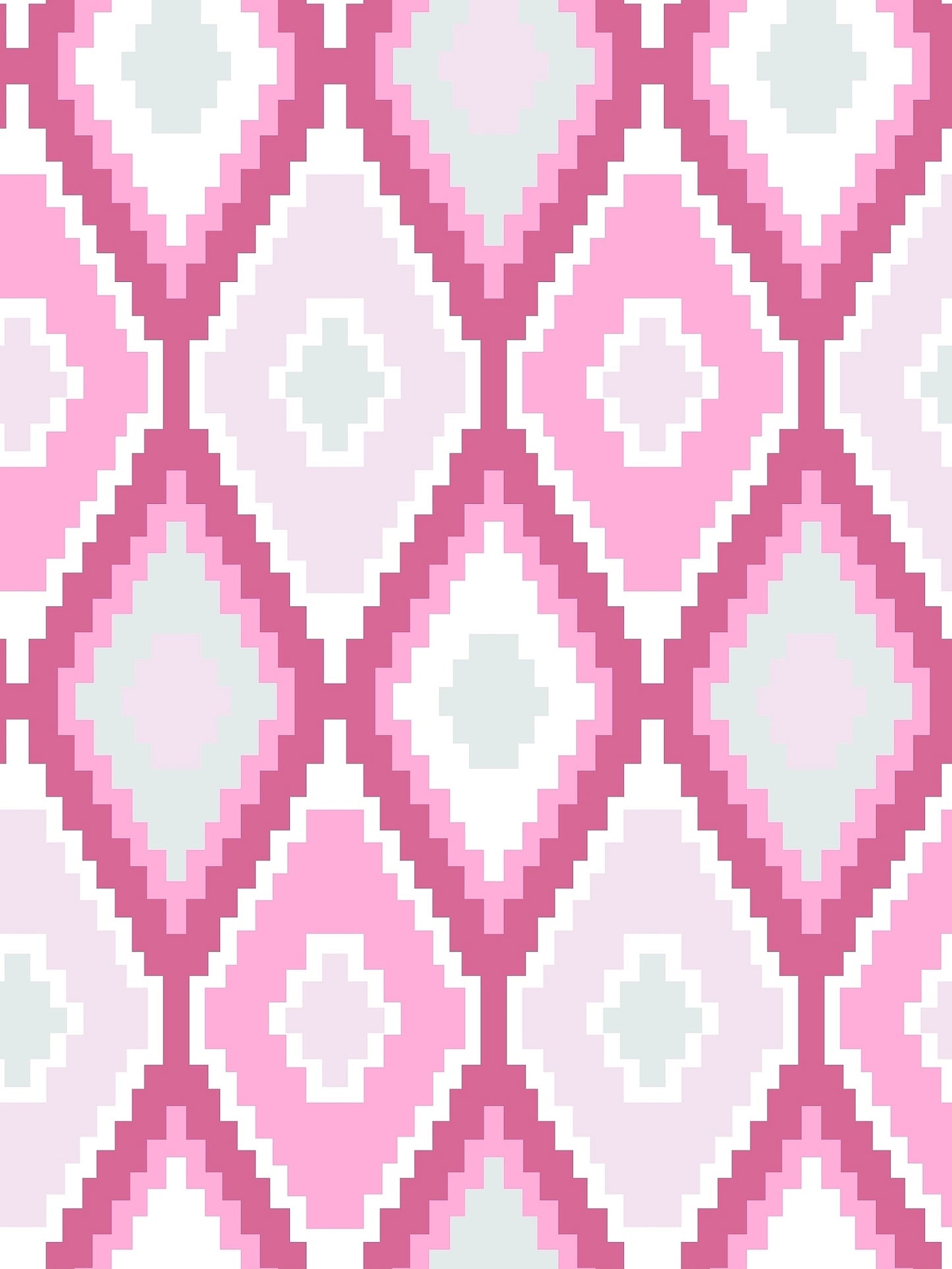 Home Ecstasy 100% Cotton Geometric Bedsheet Set | 140 TC | Pink