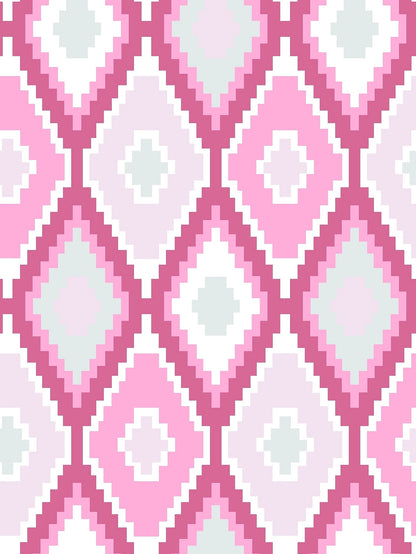 Home Ecstasy 100% Cotton Geometric Bedsheet Set | 140 TC | Pink