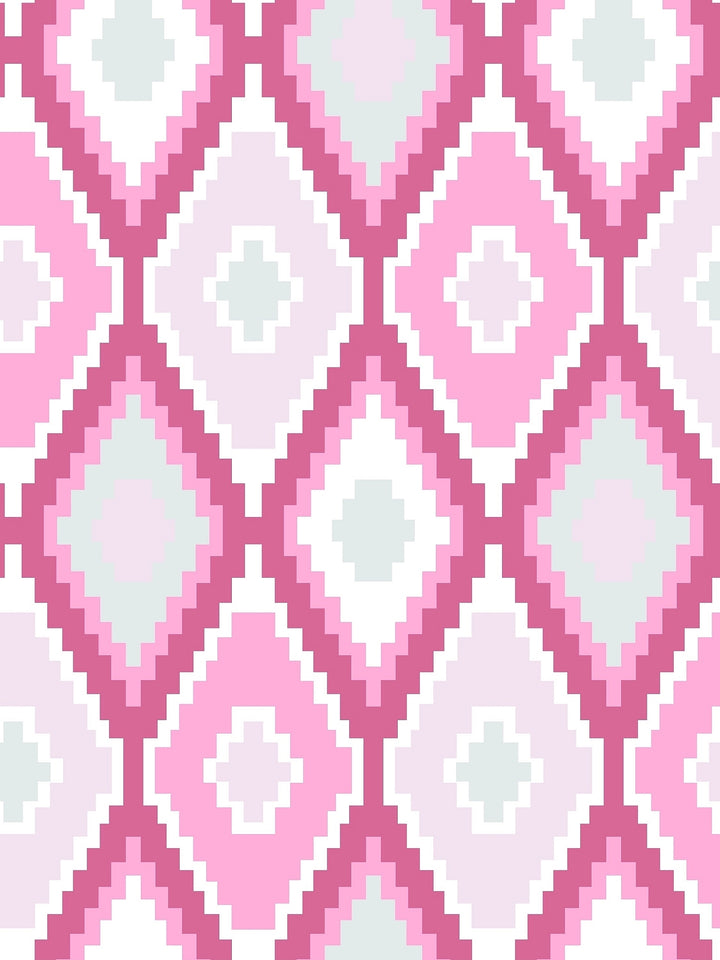 Home Ecstasy 100% Cotton Geometric Bedsheet Set | 140 TC | Pink