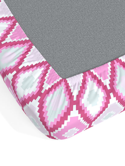Home Ecstasy 100% Cotton Geometric Bedsheet Set | 140 TC | Pink