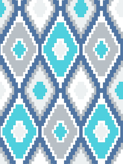 Home Ecstasy 100% Cotton Geometric Bedsheet Set | 140 TC | Blue