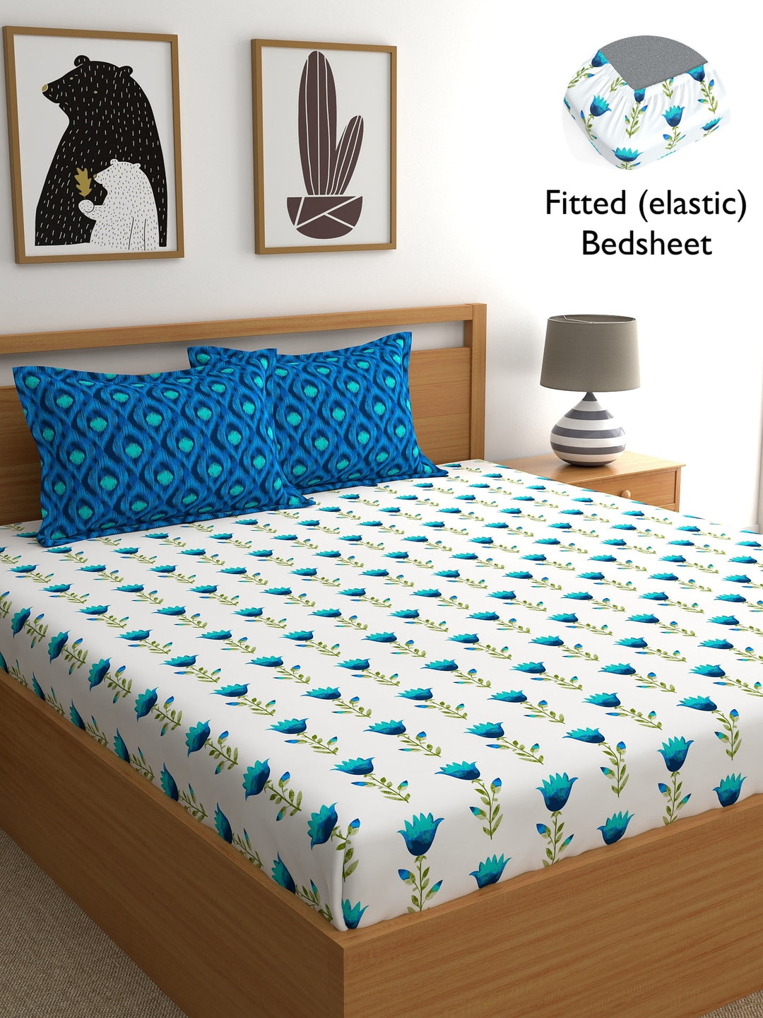 Home Ecstasy 100% 180TC Cotton Floral Bedsheet Set