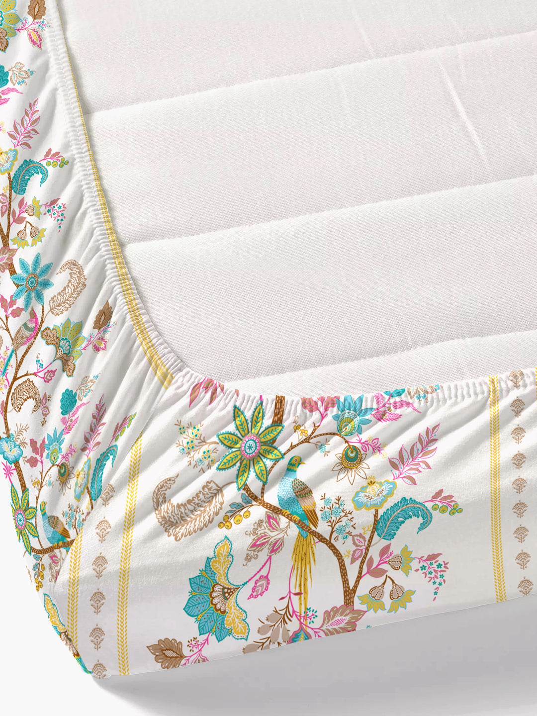 Dreamscape 100% Cotton Ethnic Bedsheet Set | 200 TC | Blue
