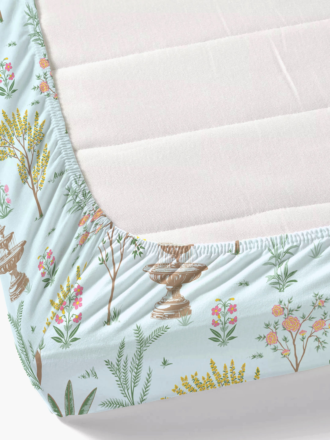 Dreamscape 100% Cotton Ethnic Bedsheet Set | 200 TC | Sea Green