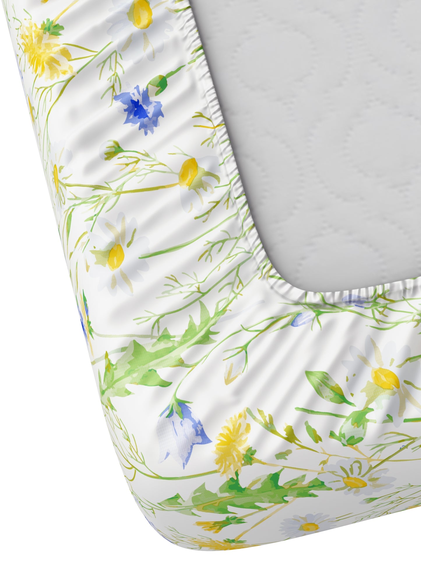 Dreamscape 100% Cotton 180 TC Floral Bedsheet Set - Colour: Blue
